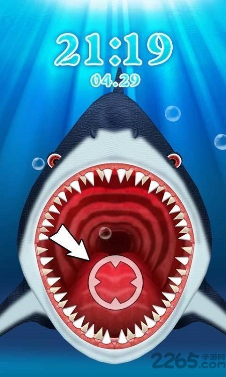 鲨鱼咬手指锁屏手机版